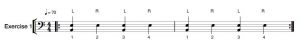 beginningdrumExercise-1 Musical annotation.