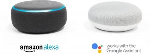 Alexa-and-Google-Assistant Amazon Alexa and Google Assistant.