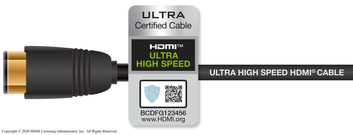 UltraCableAndLabel20191219 HDMI 2.1 cable.
