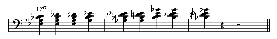 Fig.-10_WRK-13-LH-rootless-half-diminished-seventh Left-handed rootless half-diminished bass.
