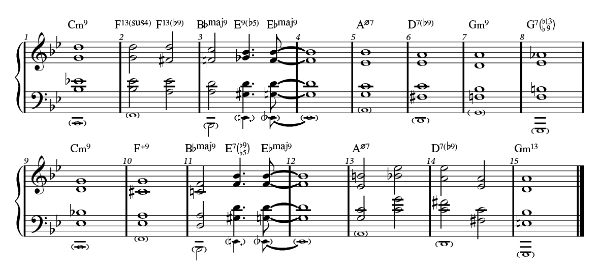 Fig.-6_WRK-13_Autumn-Leaves_2-hands-Rootless Autumn Leaves played with two hands.