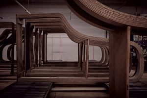 Several grand piano rims.