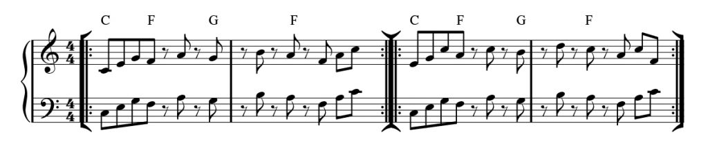 WRK-36-Fig.-18-Major-Montuno_2-hands_1-01 Musical annotation.