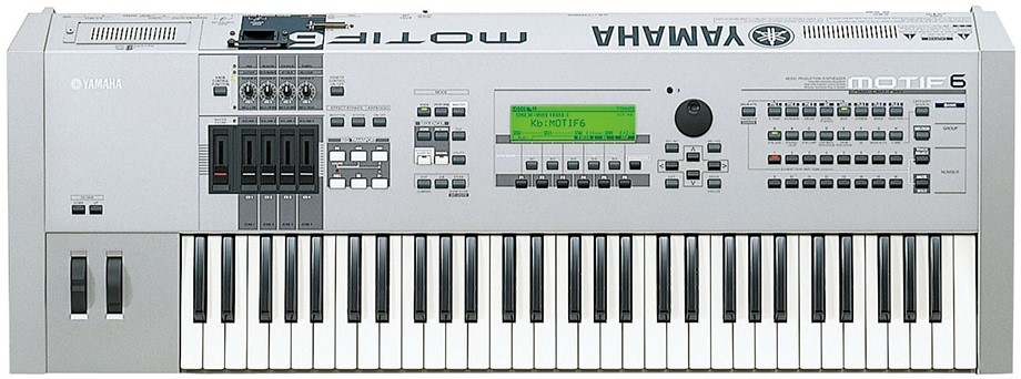 MOTIF Electronic keyboard with additional controls.